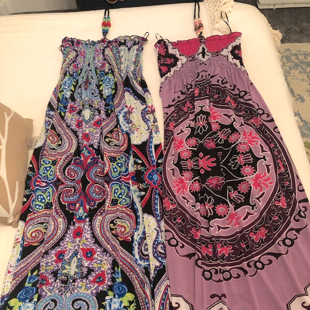 Ankle length smocked dress
